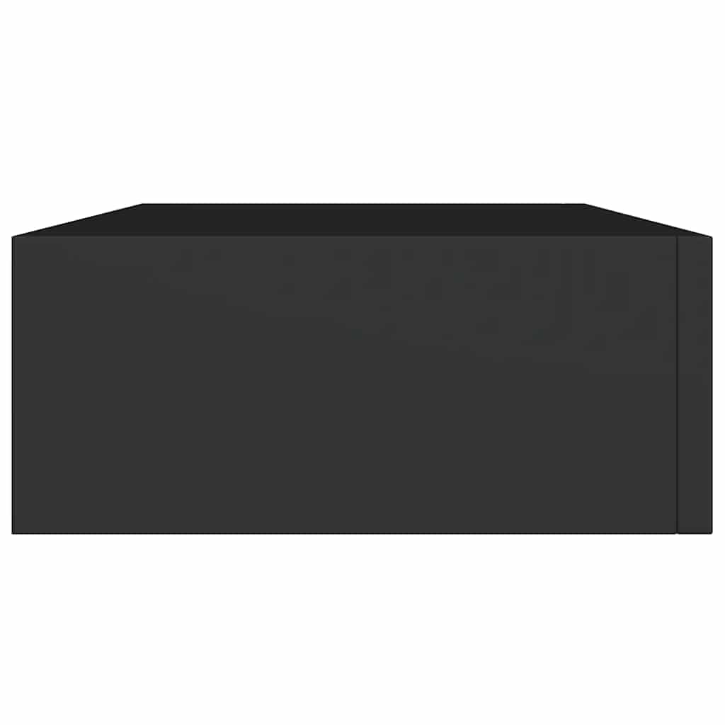 Étagères à tiroirs murales 2 pcs noir 40x23,5x10 cm MDF - XIOS