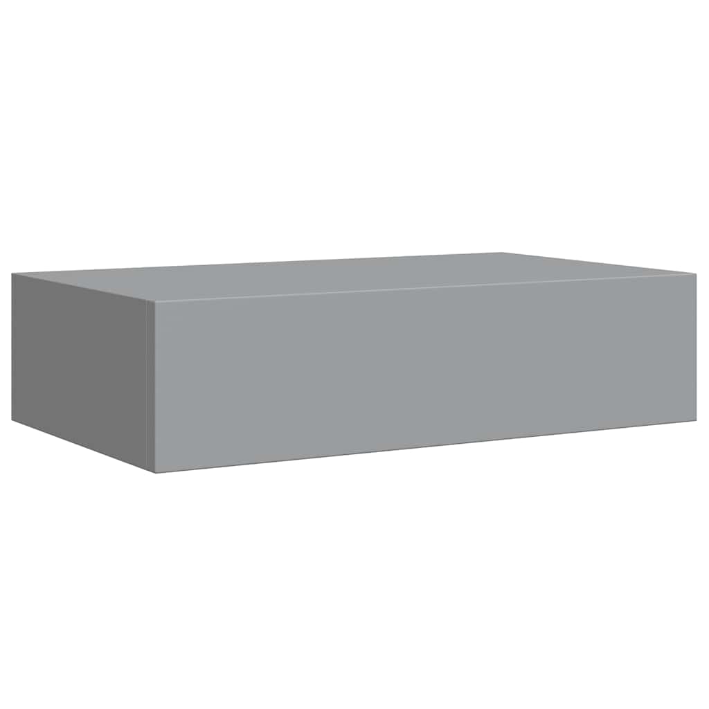 Étagères à tiroirs murales 2 pcs gris 40x23,5x10 cm MDF - XIOS