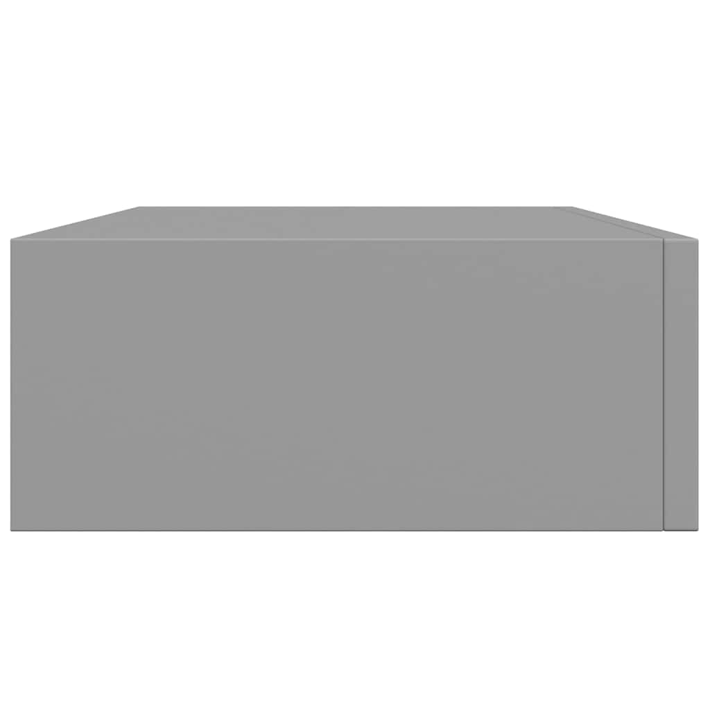 Étagères à tiroirs murales 2 pcs gris 40x23,5x10 cm MDF - XIOS