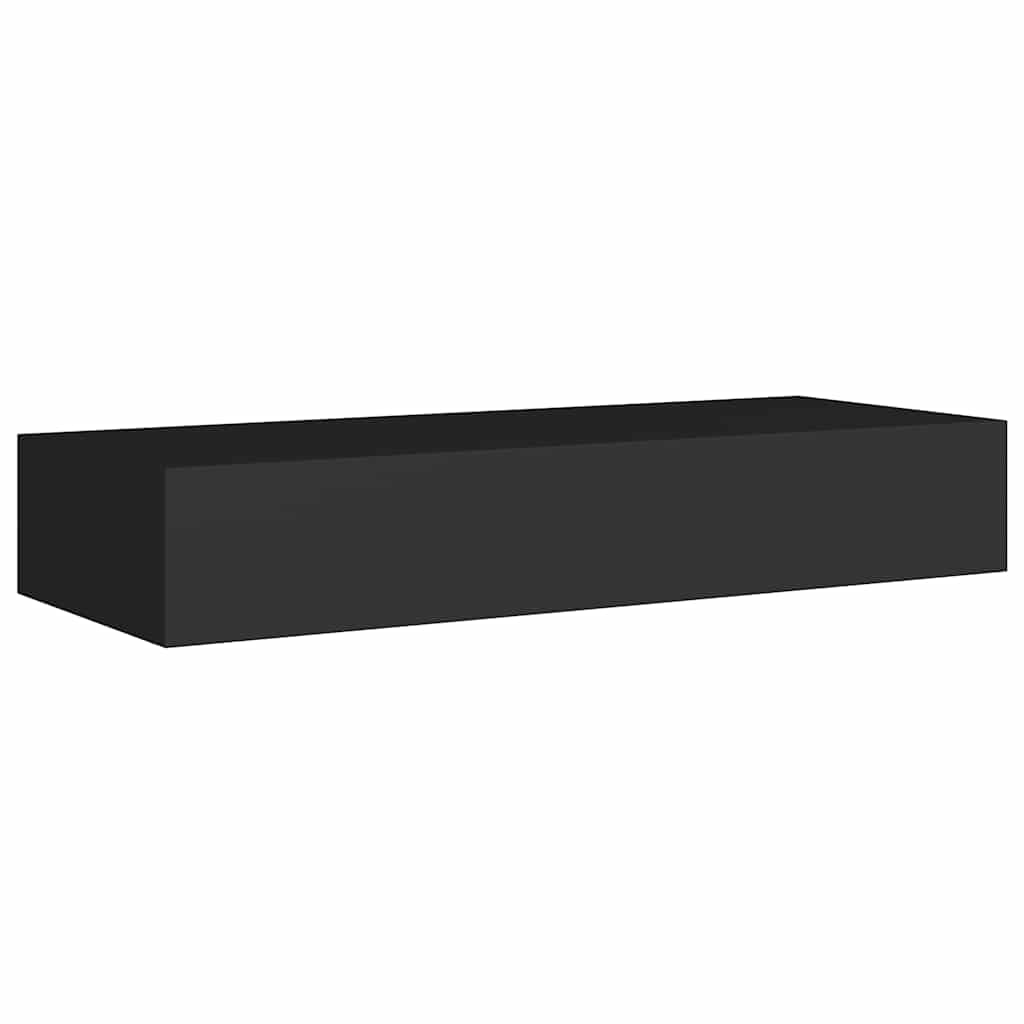 Étagères à tiroirs murales 2 pcs Noir 60x23,5x10 cm MDF - XIOS