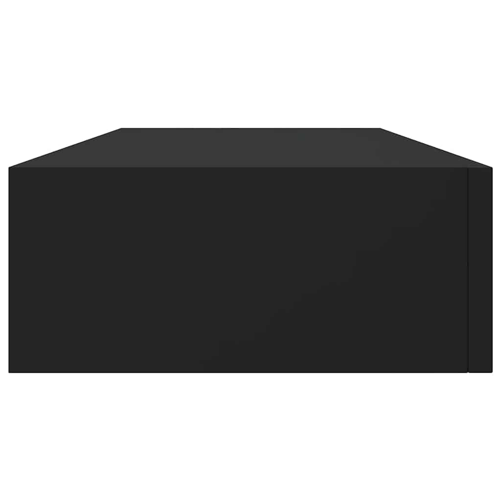 Étagères à tiroirs murales 2 pcs Noir 60x23,5x10 cm MDF - XIOS