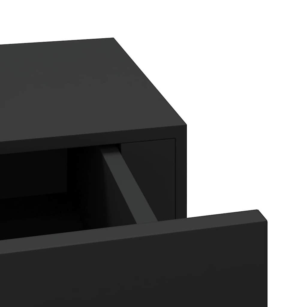 Étagères à tiroirs murales 2 pcs Noir 60x23,5x10 cm MDF - XIOS