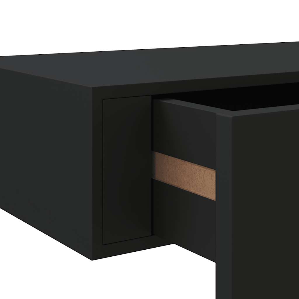 Étagères à tiroirs murales 2 pcs Noir 60x23,5x10 cm MDF - XIOS