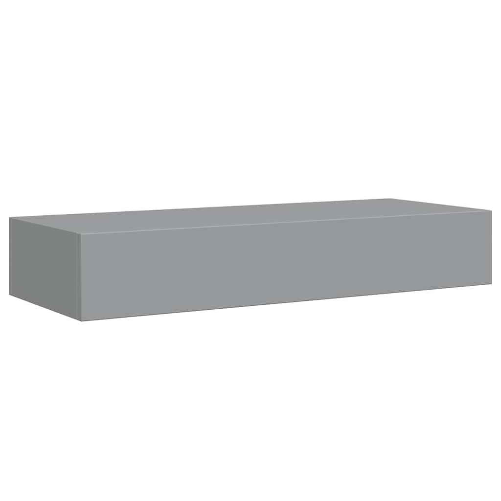 Étagère à tiroir murale Gris 60x23,5x10 cm MDF - XIOS