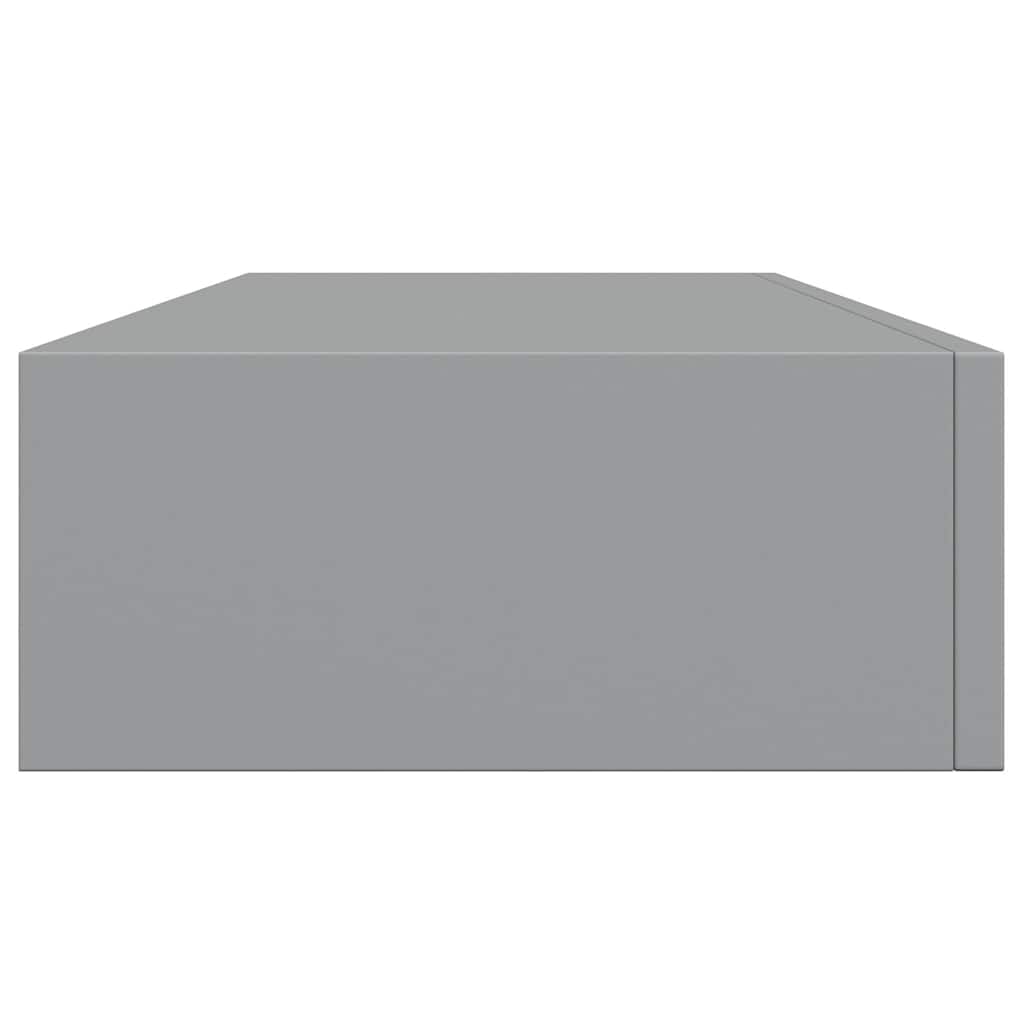 Étagères à tiroirs murales 2 pcs gris 60x23,5x10 cm MDF - XIOS