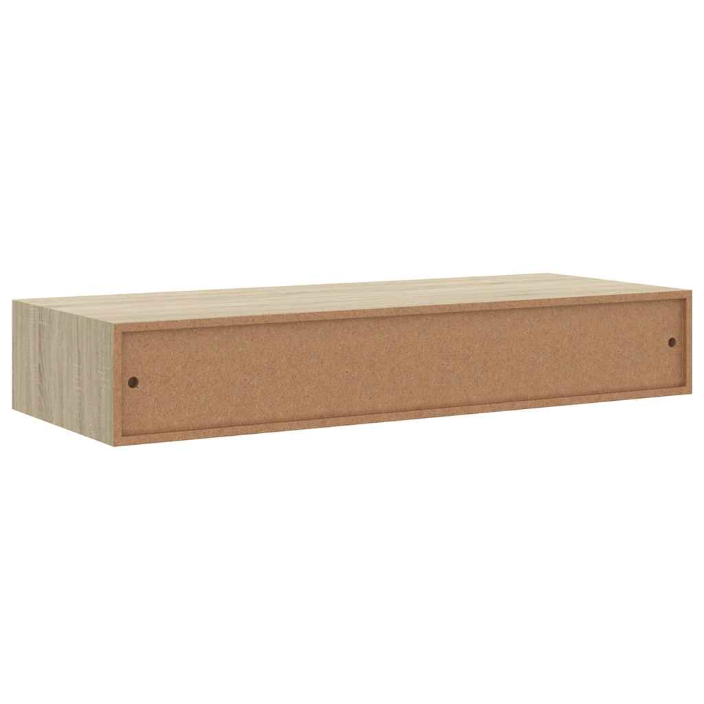 Étagères à tiroirs murales 2 pcs chêne 60x23,5x10 cm MDF - XIOS