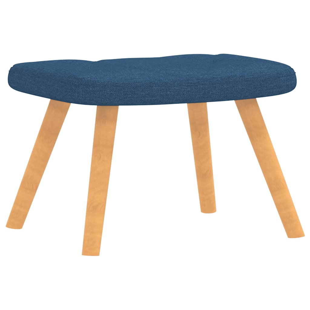 Chaise de relaxation avec tabouret Bleu Tissu - XIOS