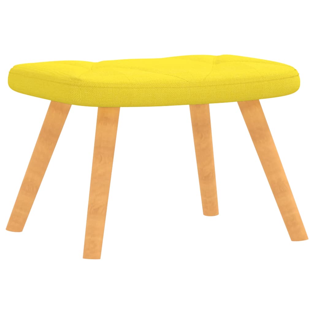 Chaise de relaxation avec tabouret Jaune moutarde Tissu - XIOS