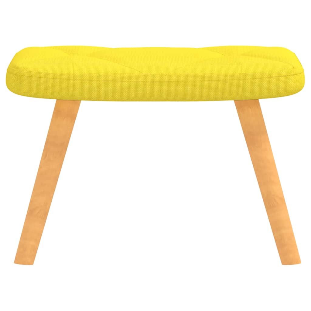 Chaise de relaxation avec tabouret Jaune moutarde Tissu - XIOS
