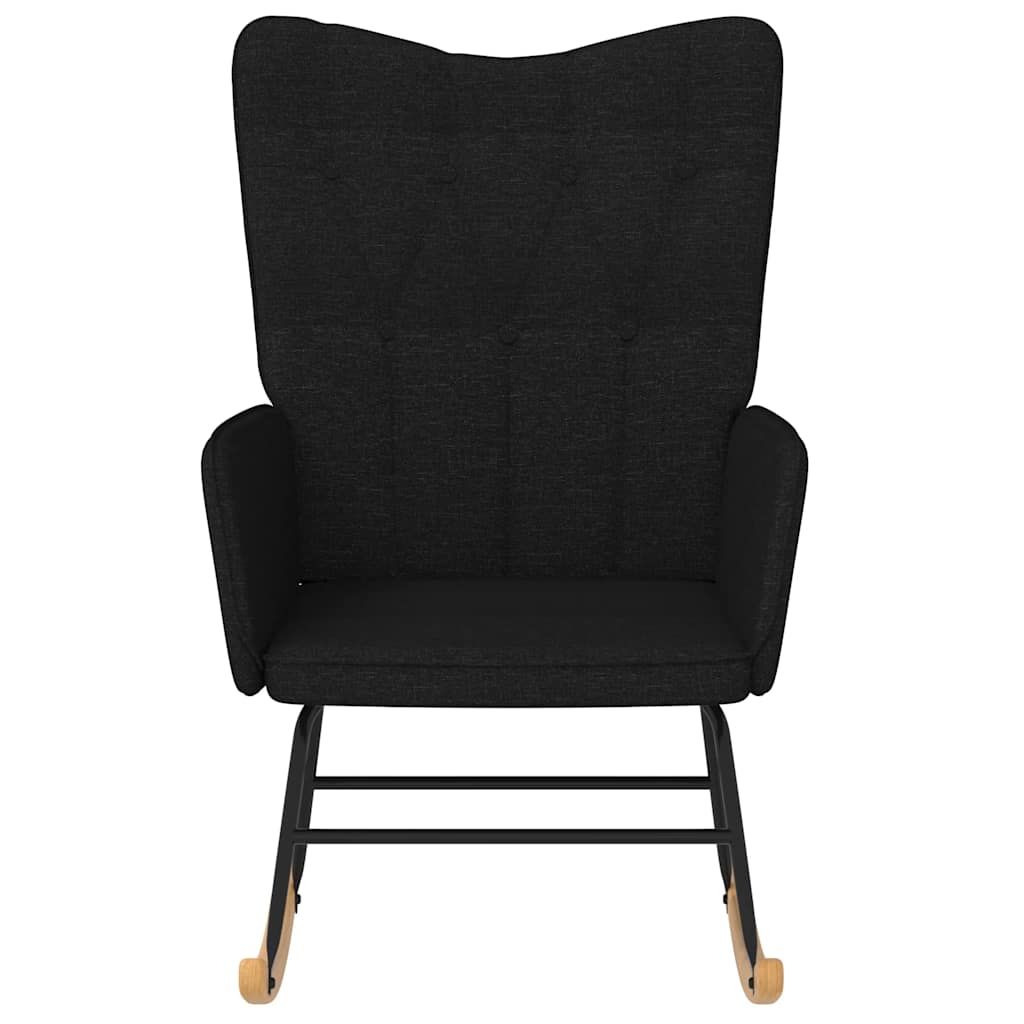 Chaise à bascule Noir Tissu - XIOS