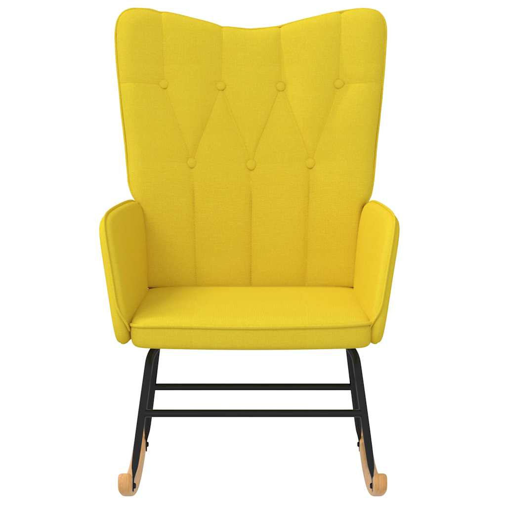 Chaise à bascule Jaune moutarde Tissu - XIOS