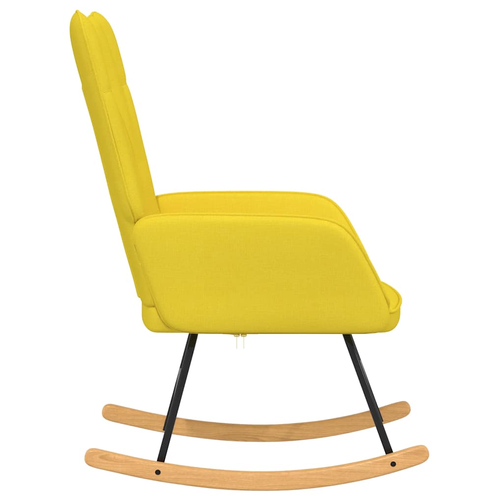 Chaise à bascule Jaune moutarde Tissu - XIOS