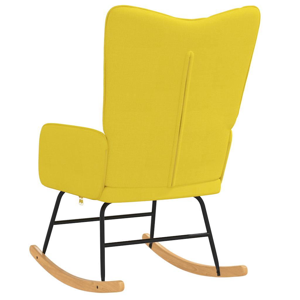 Chaise à bascule Jaune moutarde Tissu - XIOS