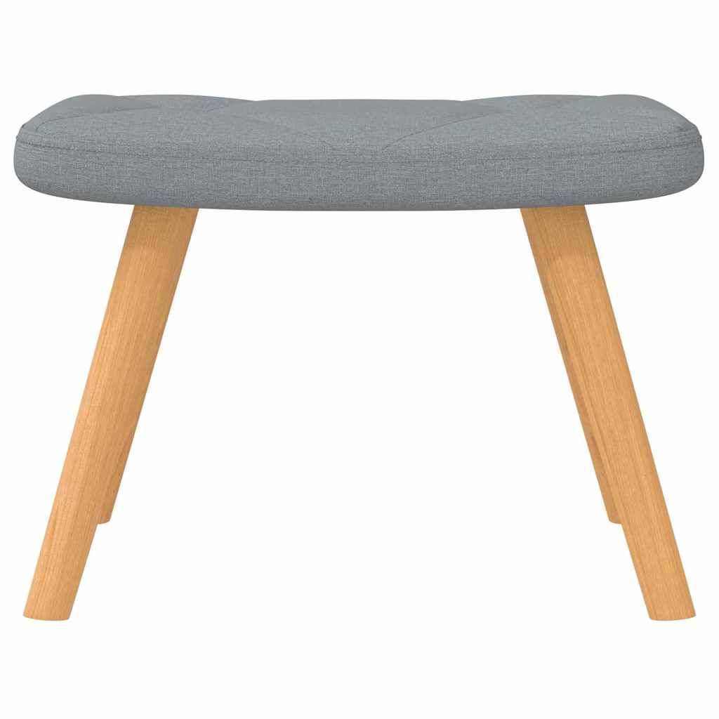 Chaise à bascule avec tabouret Gris clair Tissu - XIOS