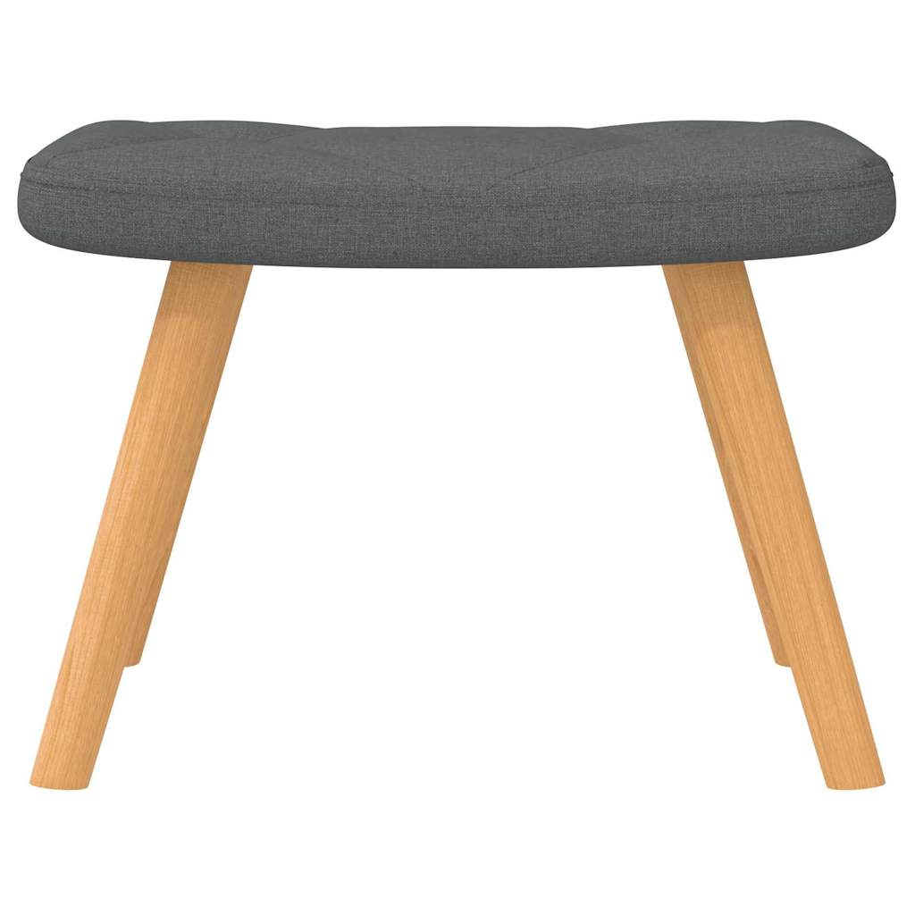 Chaise à bascule avec repose-pied Gris foncé Tissu - XIOS