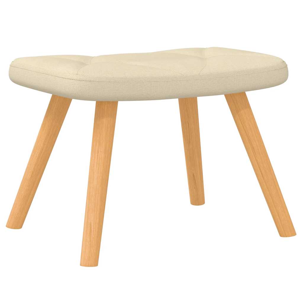 Chaise à bascule avec repose-pied Crème Tissu - XIOS