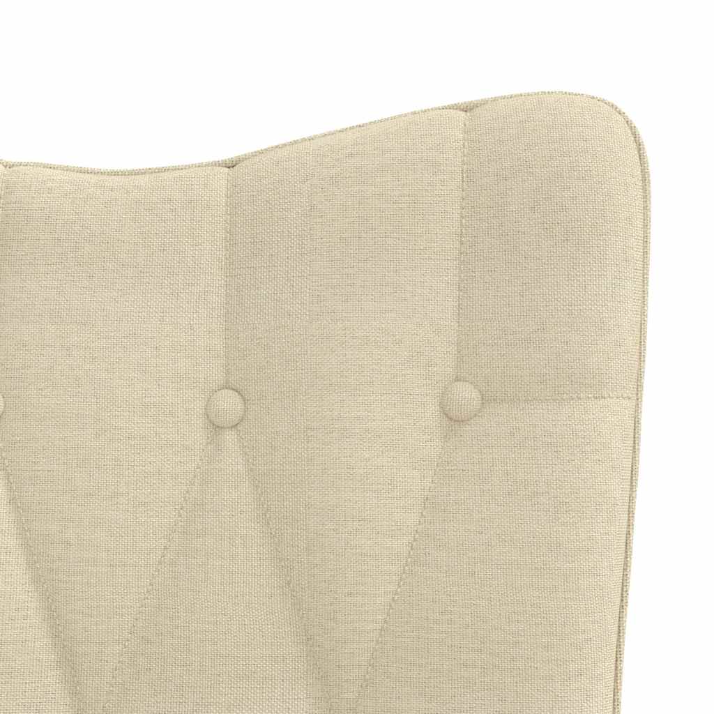 Chaise à bascule avec repose-pied Crème Tissu - XIOS