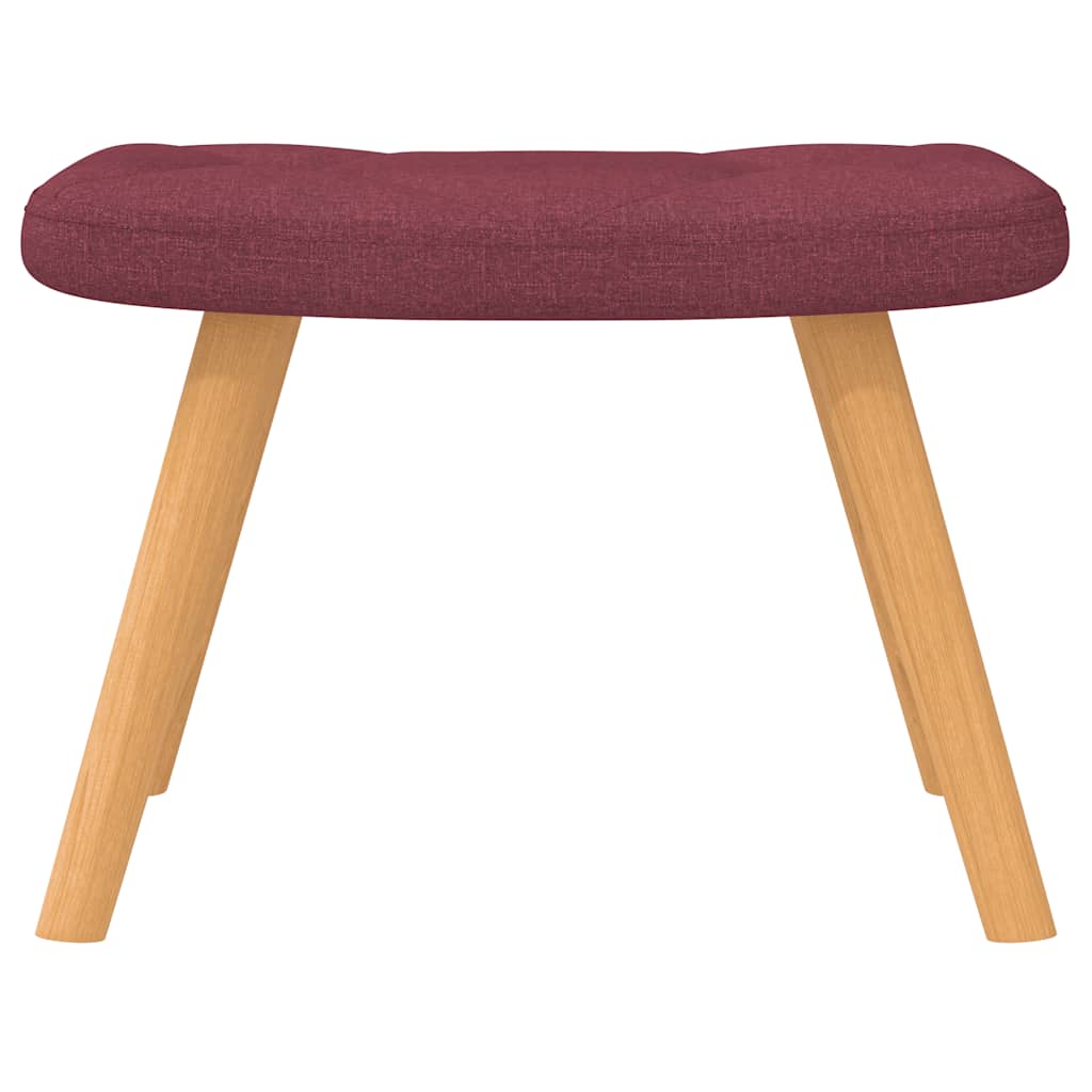 Chaise à bascule avec tabouret Rouge bordeaux Tissu - XIOS