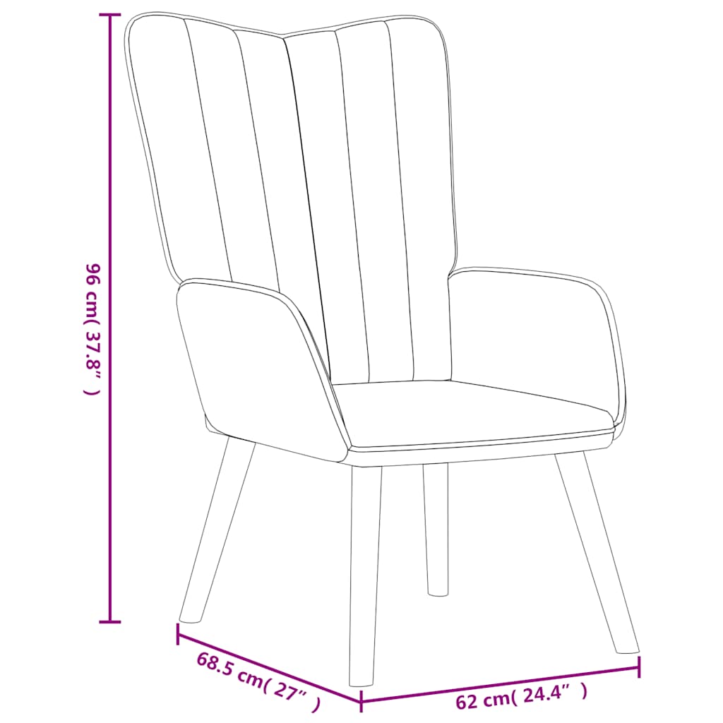 Chaise de relaxation Rouge bordeaux Velours - XIOS