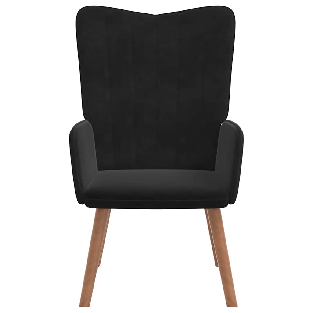 Chaise de relaxation Noir Velours - XIOS