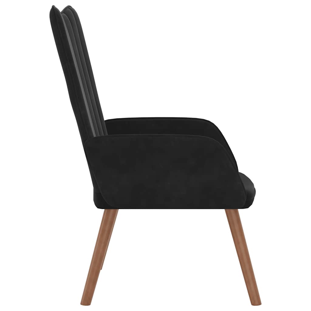 Chaise de relaxation Noir Velours - XIOS