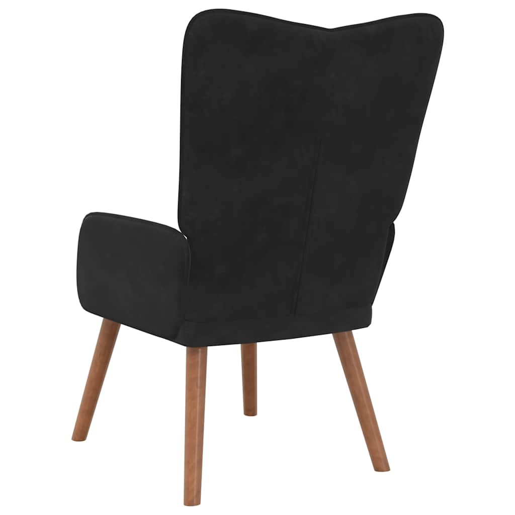 Chaise de relaxation Noir Velours - XIOS