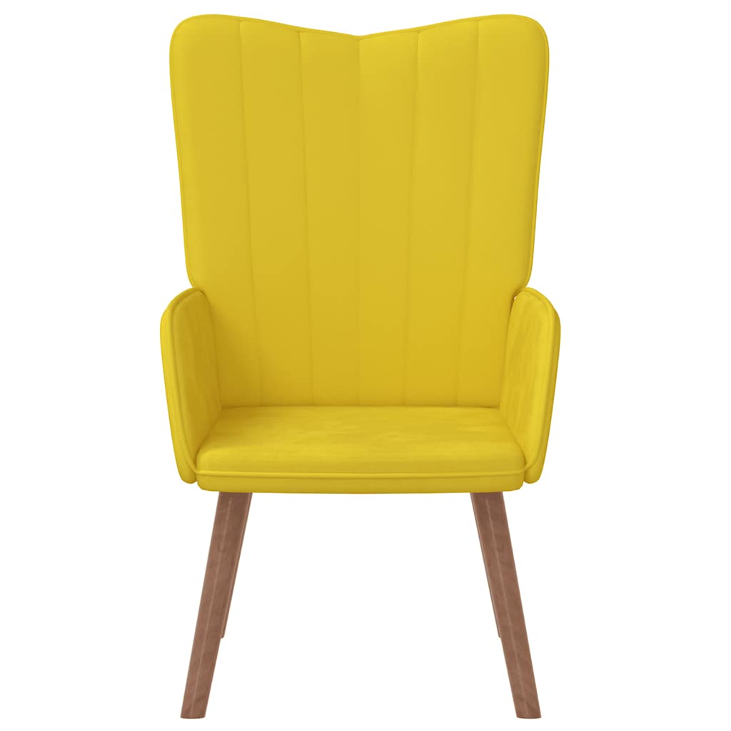 Chaise de relaxation Jaune moutarde Velours - XIOS