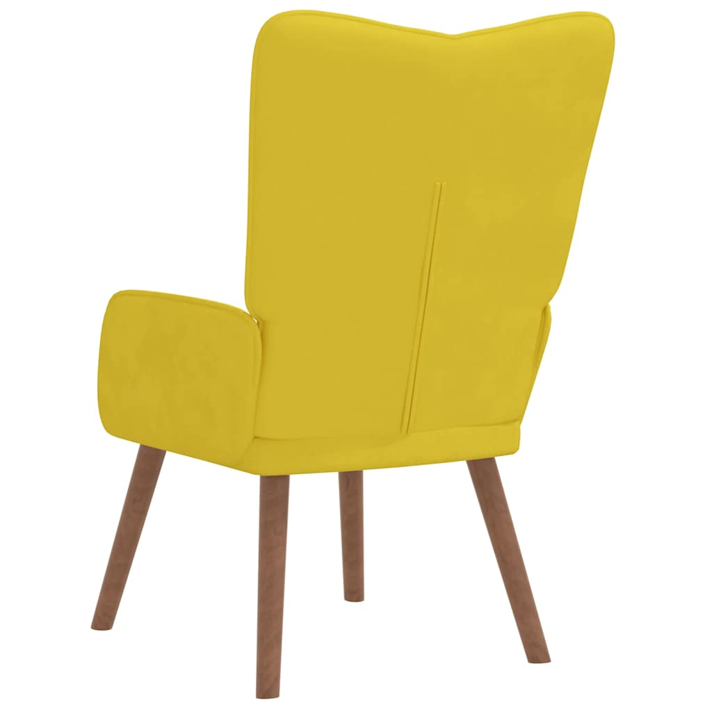 Chaise de relaxation Jaune moutarde Velours - XIOS