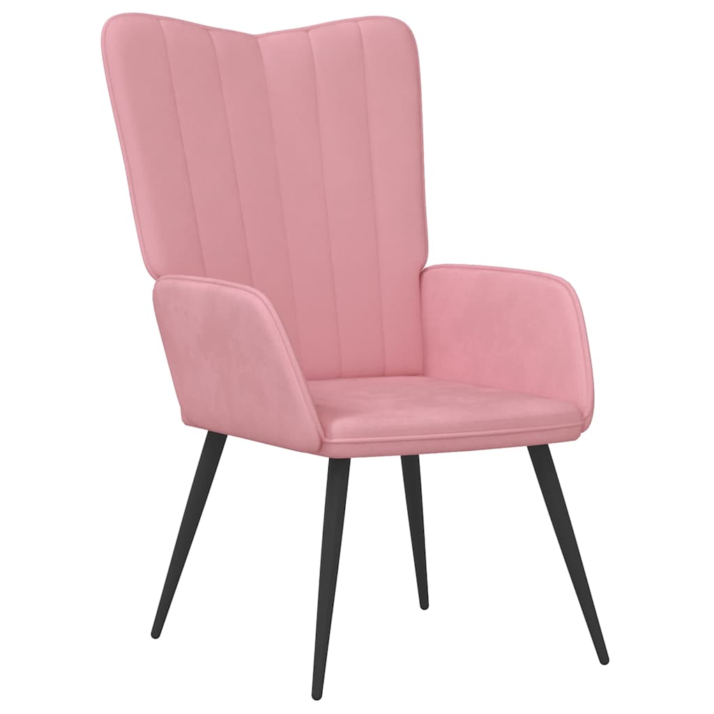 Chaise de relaxation Rose Velours - XIOS