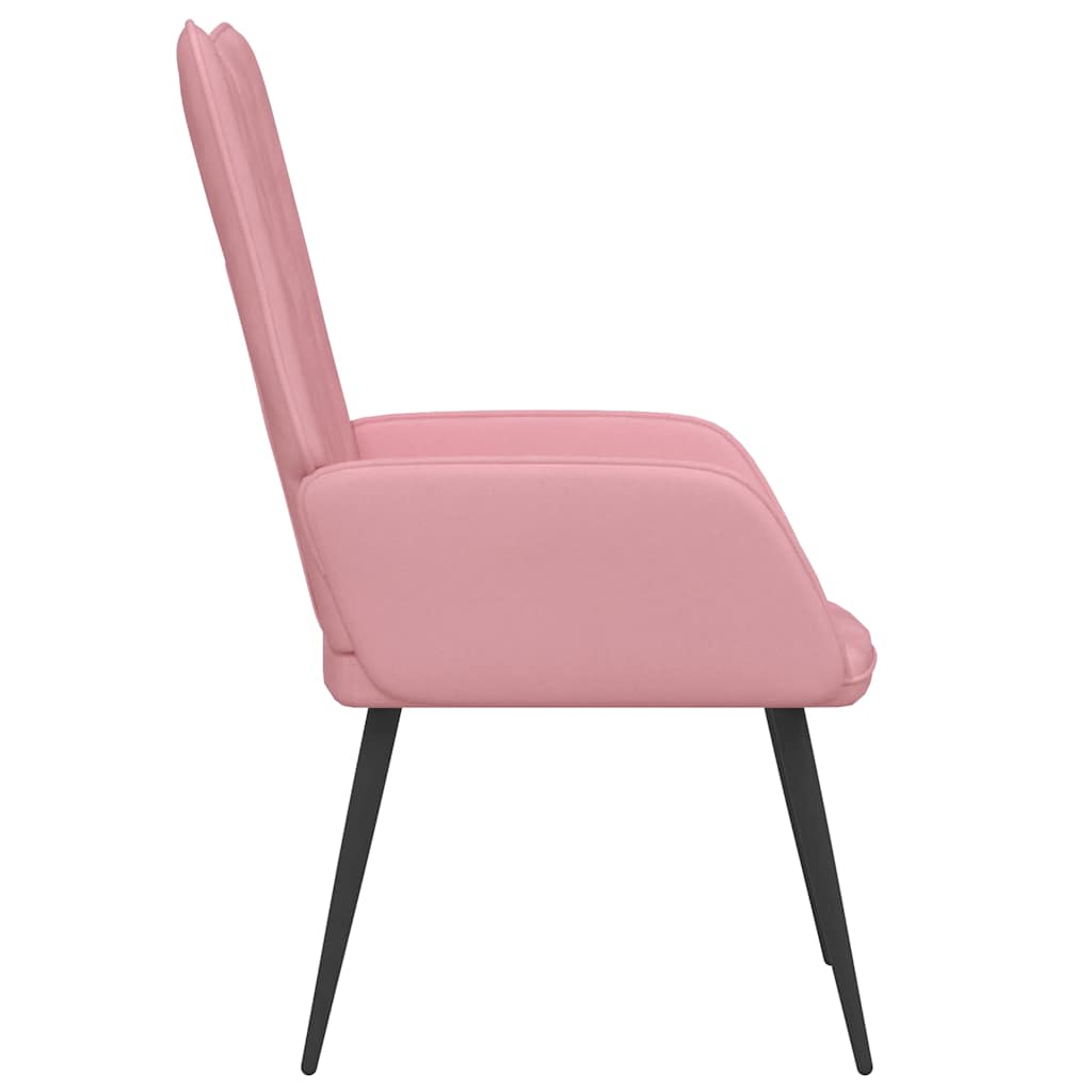 Chaise de relaxation Rose Velours - XIOS