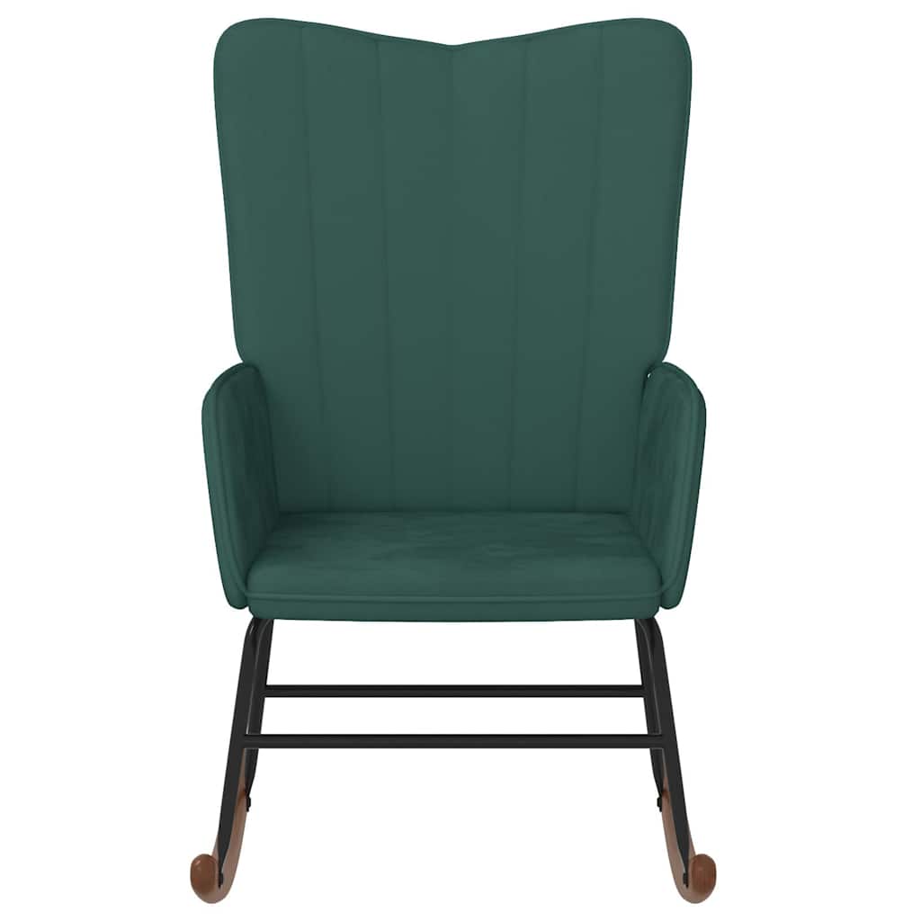 Chaise à bascule Vert foncé Velours - XIOS