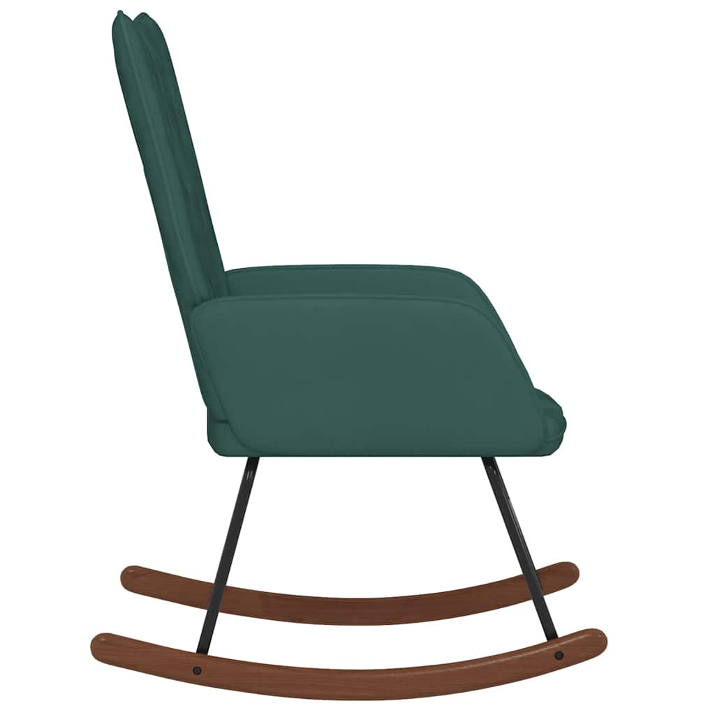 Chaise à bascule Vert foncé Velours - XIOS