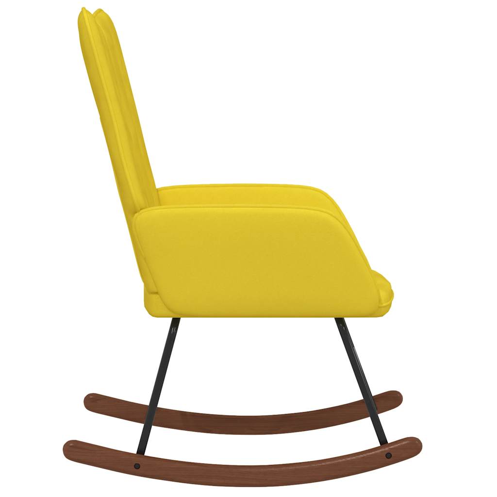 Chaise à bascule Jaune moutarde Velours - XIOS
