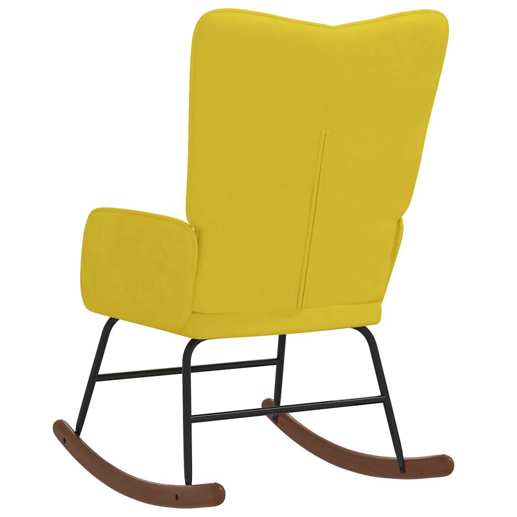 Chaise à bascule Jaune moutarde Velours - XIOS