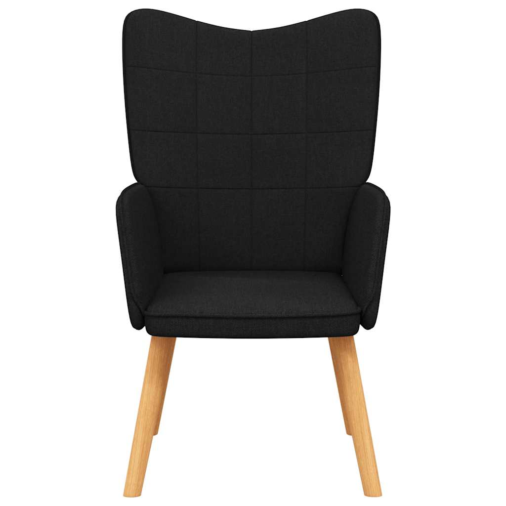 Chaise de relaxation Noir Tissu - XIOS