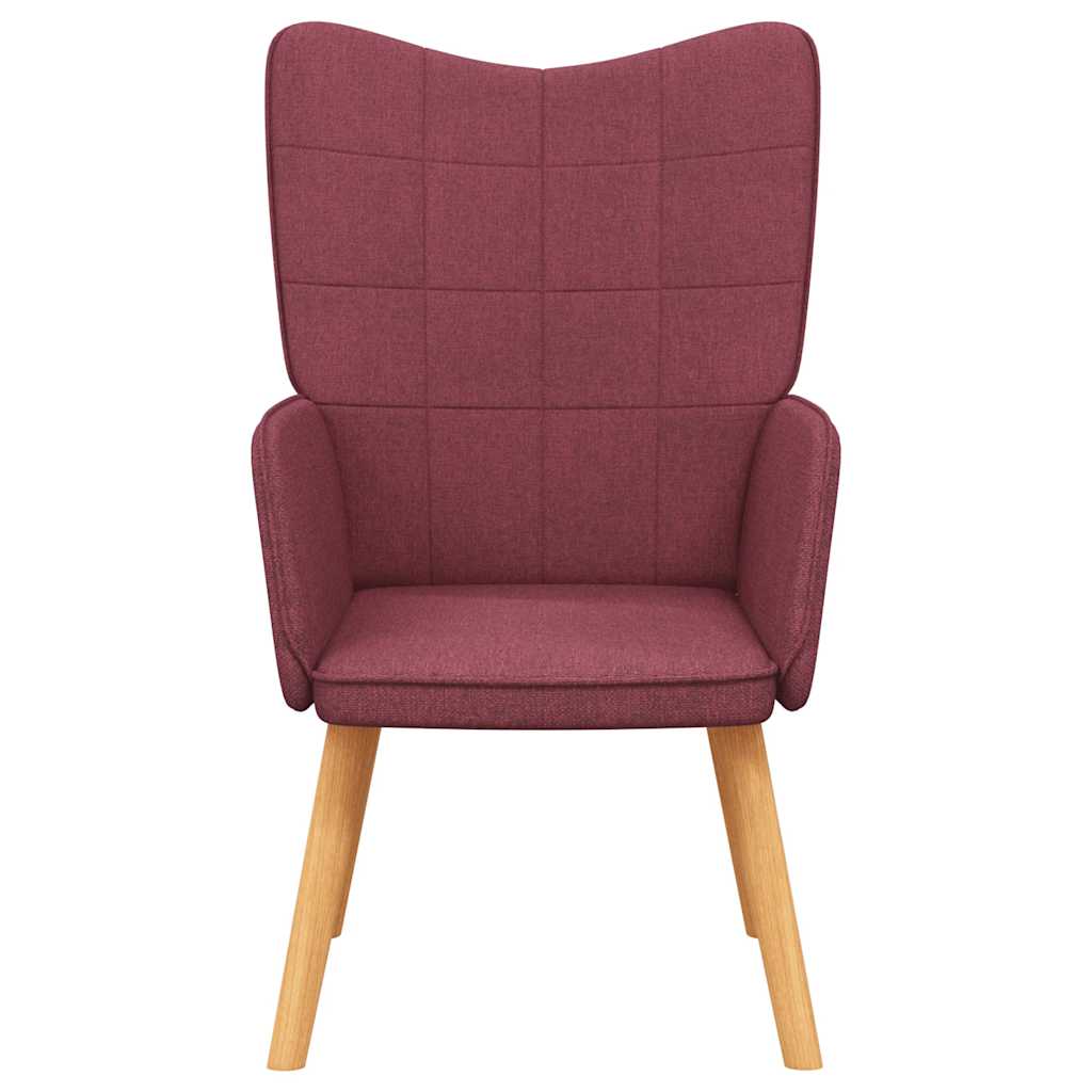 Chaise de relaxation Rouge bordeaux Tissu - XIOS