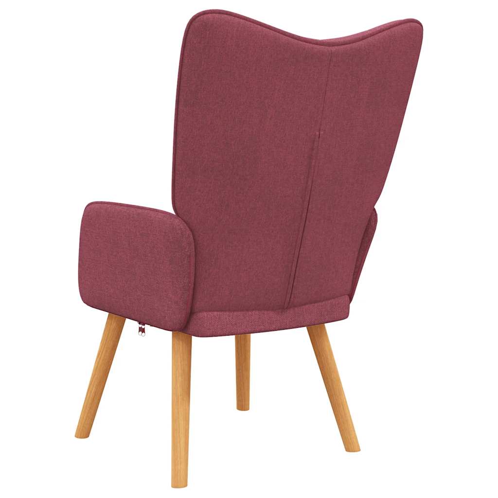 Chaise de relaxation Rouge bordeaux Tissu - XIOS