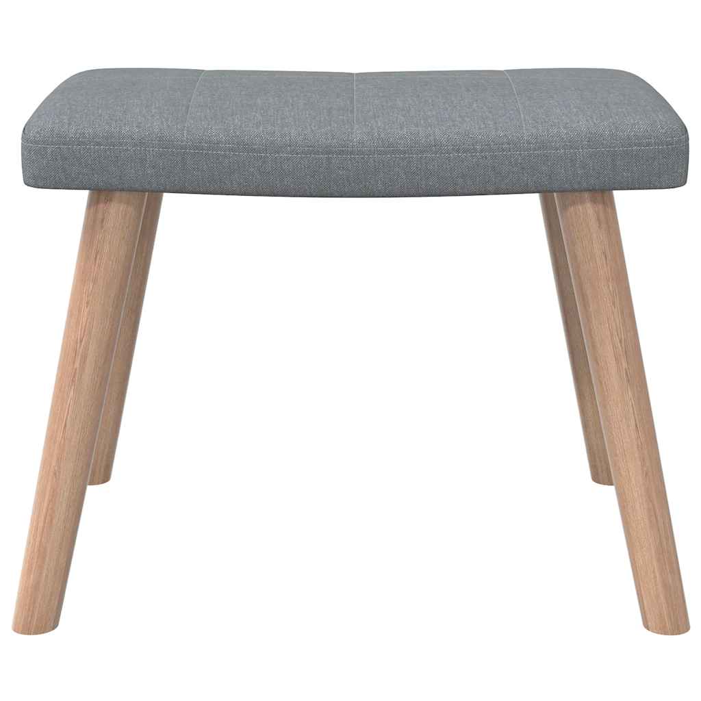 Chaise de relaxation avec tabouret Gris clair Tissu - XIOS