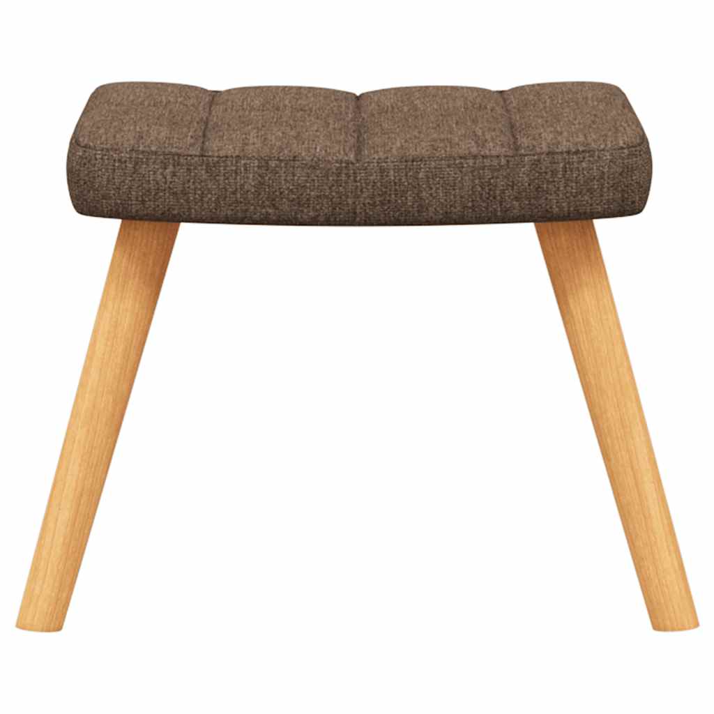 Chaise de relaxation avec tabouret Marron Tissu - XIOS