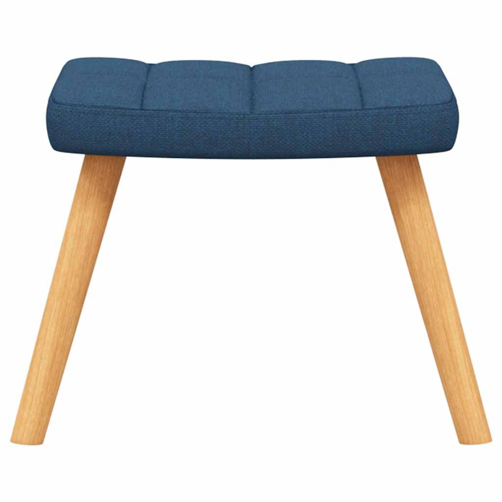 Chaise de relaxation avec tabouret Bleu Tissu - XIOS