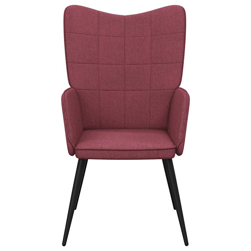Chaise de relaxation Rouge bordeaux Tissu - XIOS