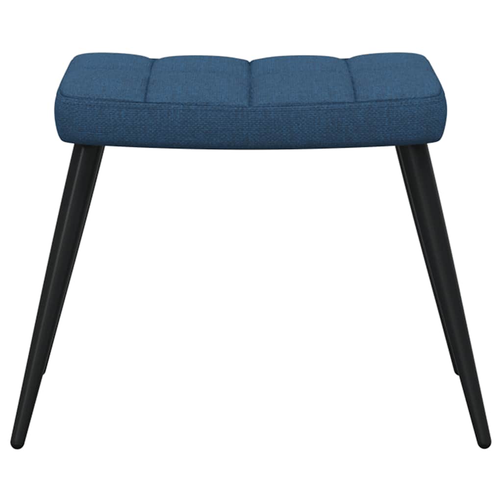 Chaise de relaxation avec tabouret Bleu Tissu - XIOS