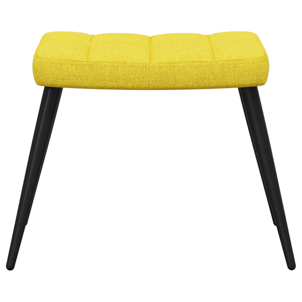 Chaise de relaxation avec tabouret Jaune moutarde Tissu - XIOS