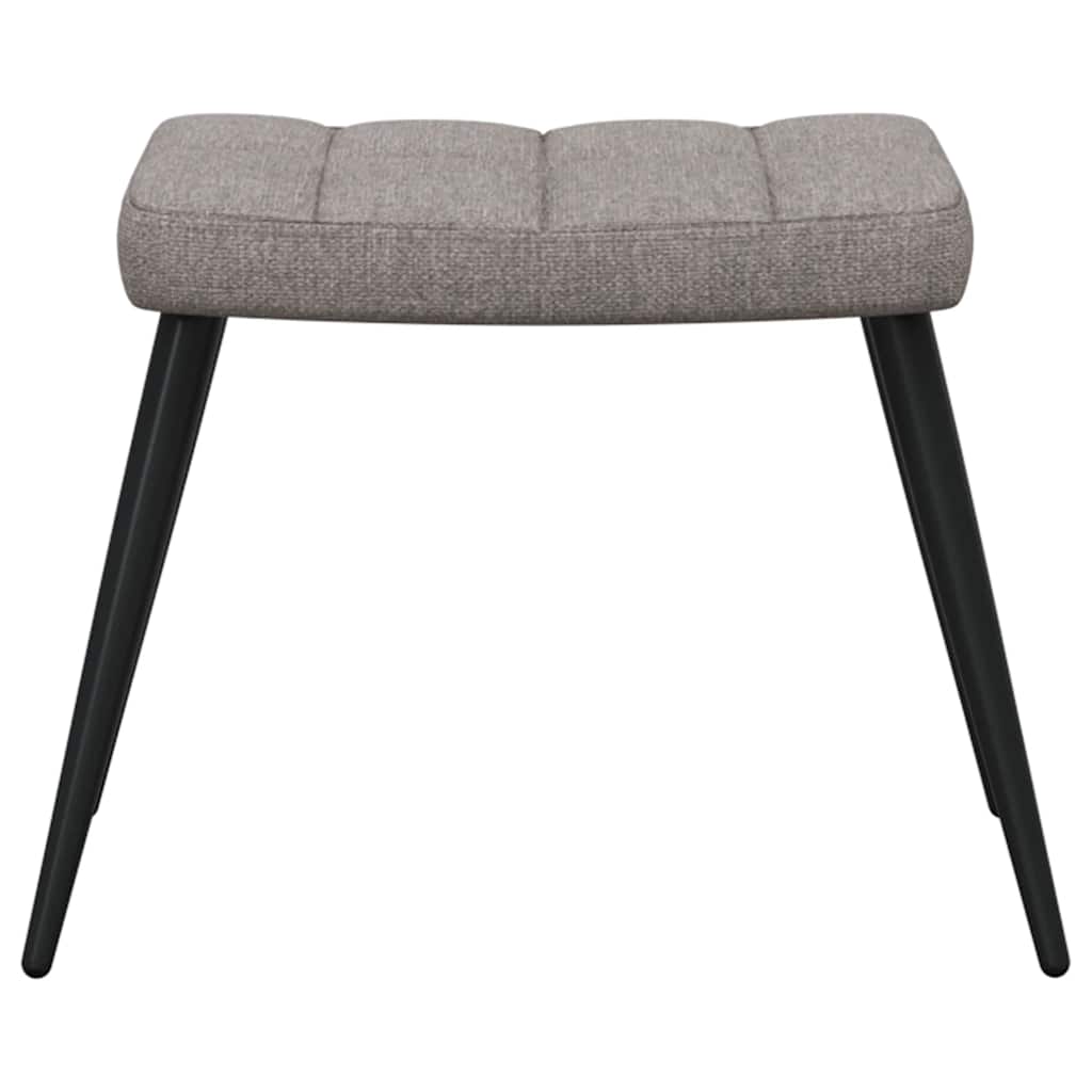 Chaise de relaxation avec tabouret Taupe Tissu - XIOS