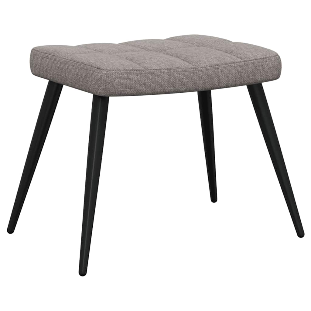 Chaise de relaxation avec tabouret Taupe Tissu - XIOS