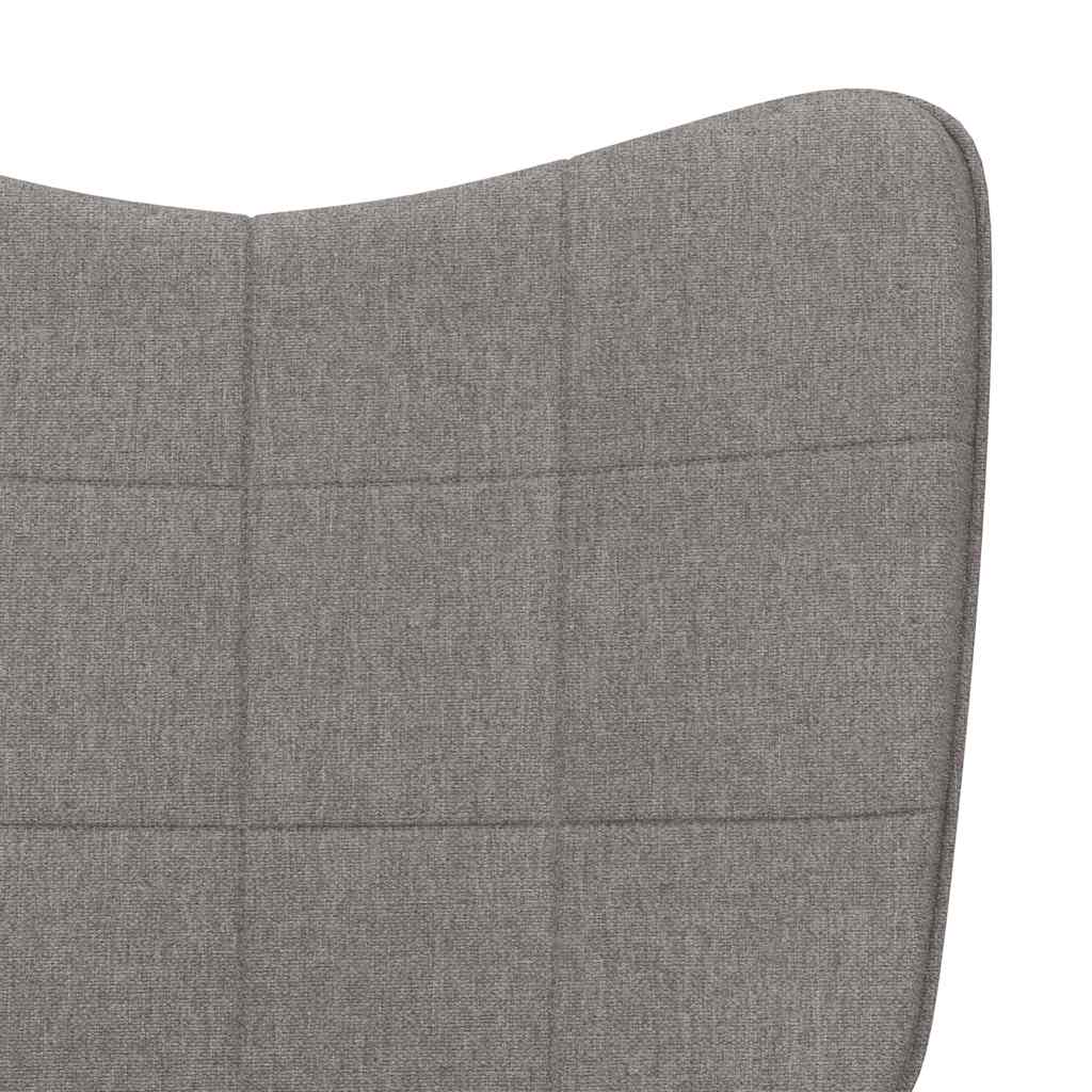 Chaise de relaxation avec tabouret Taupe Tissu - XIOS