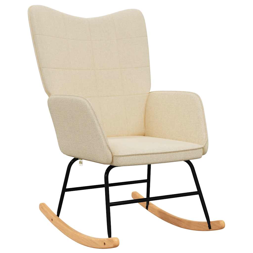 Chaise à bascule Crème Tissu - XIOS