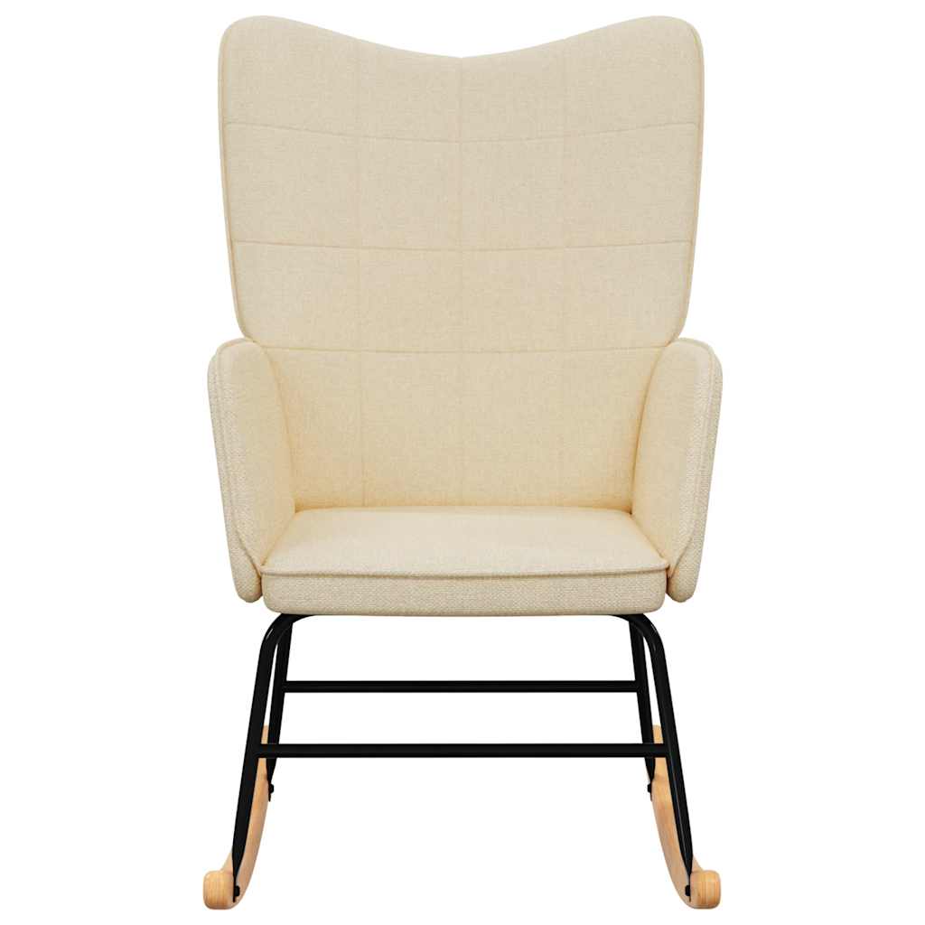 Chaise à bascule Crème Tissu - XIOS