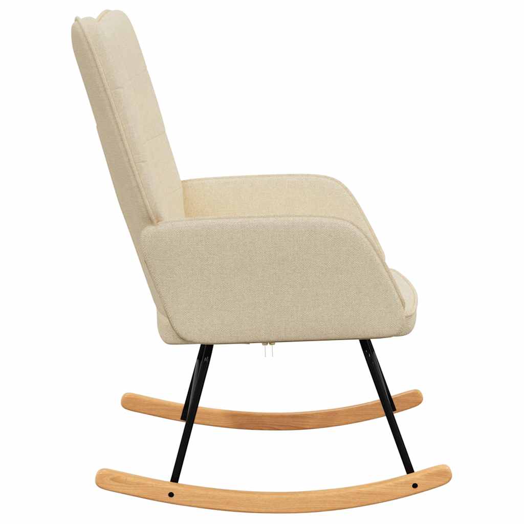 Chaise à bascule Crème Tissu - XIOS