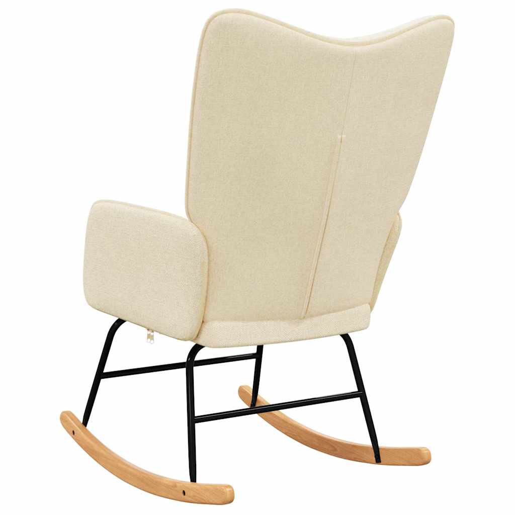 Chaise à bascule Crème Tissu - XIOS